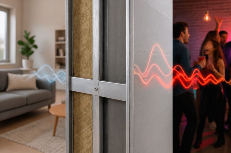 Sistema aislante de ruido con Panel Sandwich