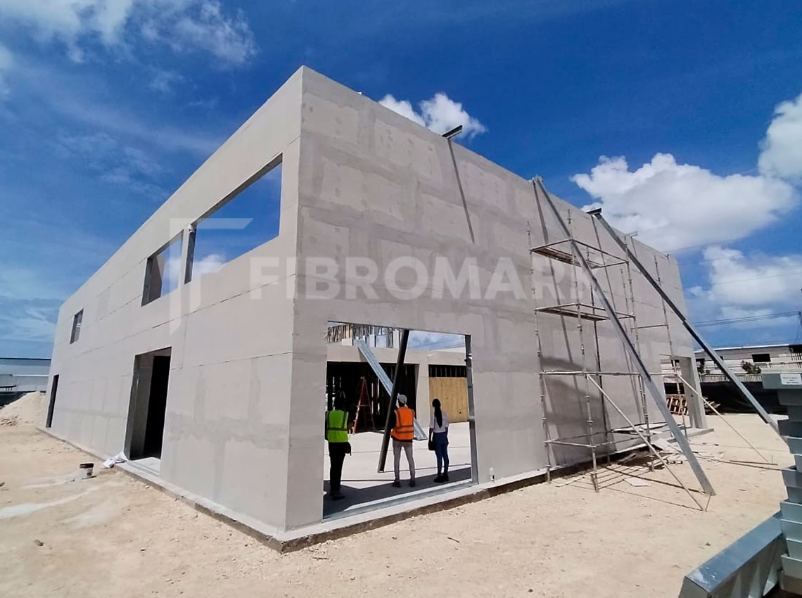 Fachadas en fibrocemento con placas de Fibromark en España